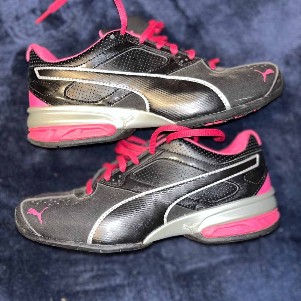 Puma Black and Pink Athletic Shoes